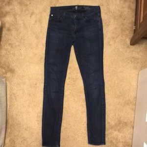 Mid rise 7 for all mankind skinny jeans